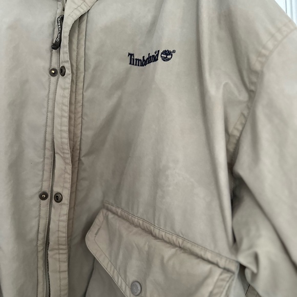 VTG 90s Tan Timberland Sz:XL Weathergear Fleece Lined windbreaker Bomber Jacket - Picture 10 of 16